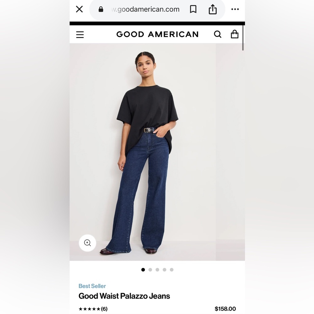 Good Waist Palazzo, Good American Jeans